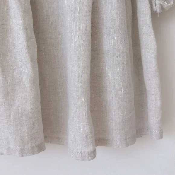 H&M Girl’s Light Beige Linen Dress Size 4T - Picture 2 of 5